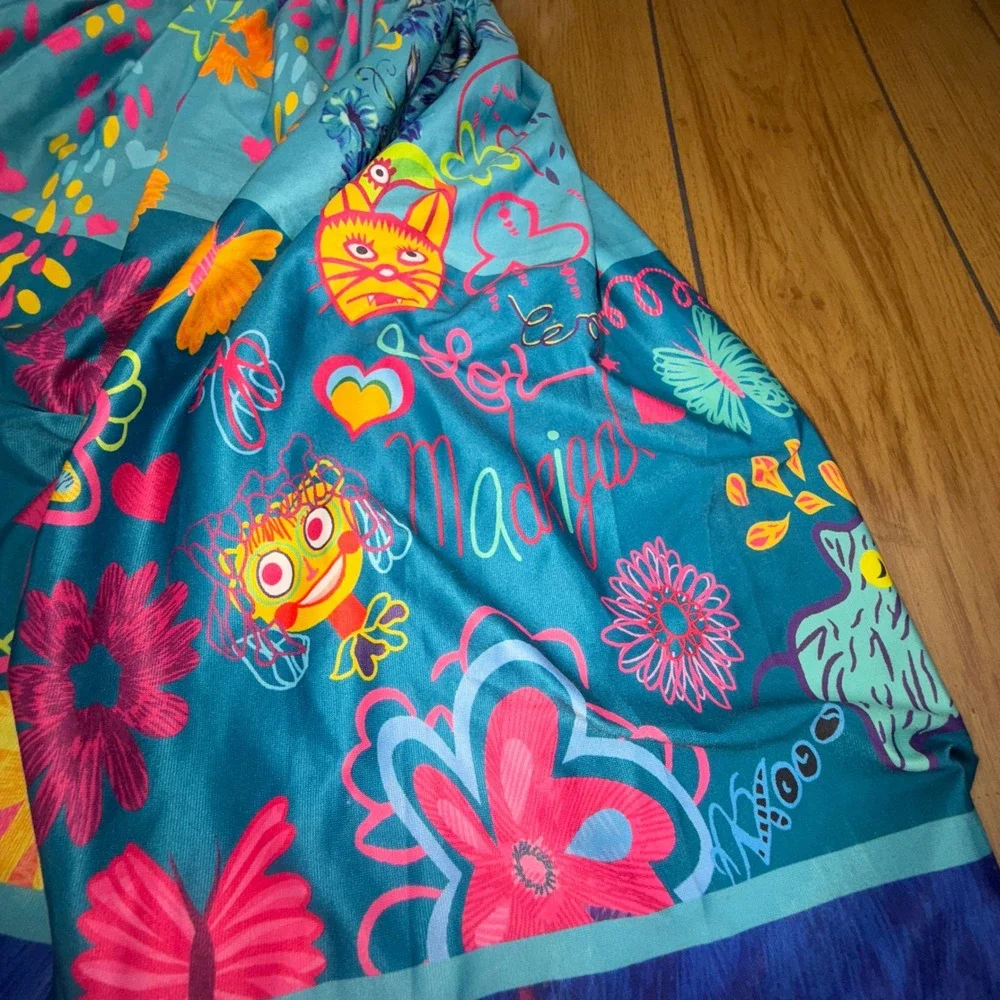 Tween Girls Encanto Mirabel Columbian Senorita Long Dress‎ Costume Size 10 140cm